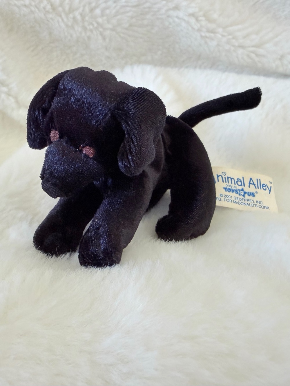 Vintage 2001 Animal Alley Black Lab Plush - McDonald's - Toys "R" Us
